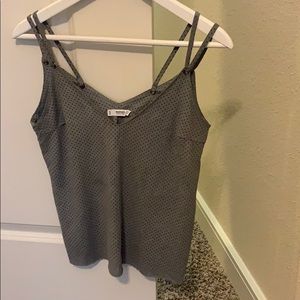 Grey soft suede Mango top